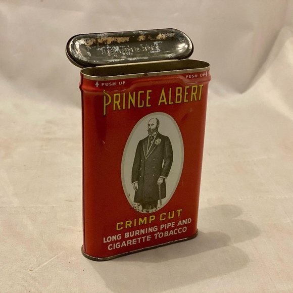Vtg Prince Albert Crimp Cut 1.5 oz Pocket Tin - Picture 3 of 5